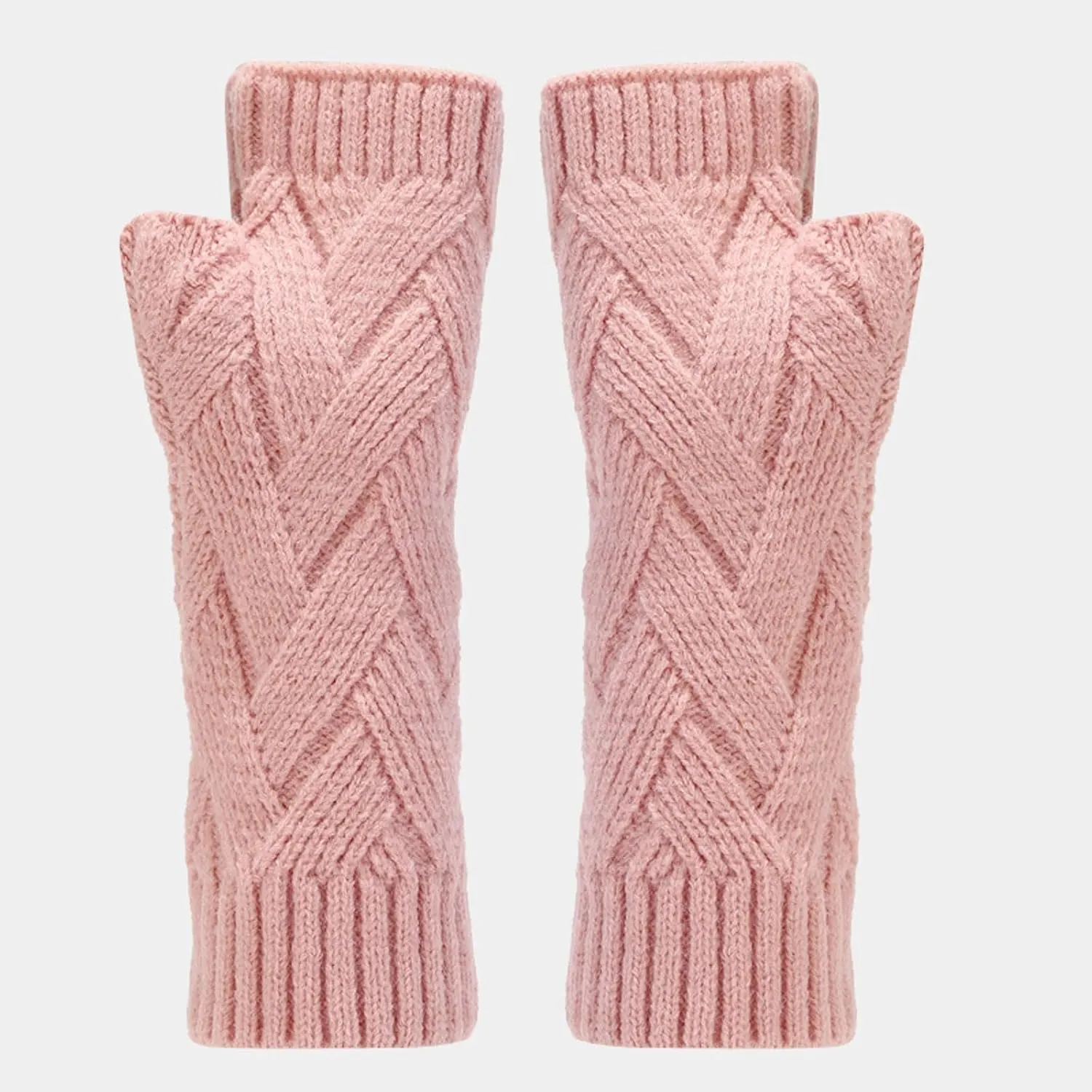 3 in 1 Set Women Men Beanie Scarf Gloves Set Fleece Lined Pom Pom Beanie Warm Knit Long Scarf Gloves for Cold Weather