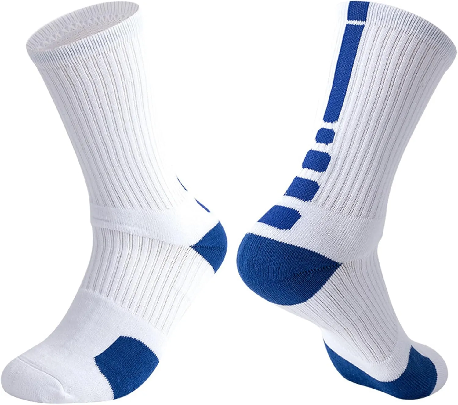 4Pairs Elite Basketball Socks Cushion Athletic Crew Socks Thick Performance Sport Soccer Towel Socks 7-12