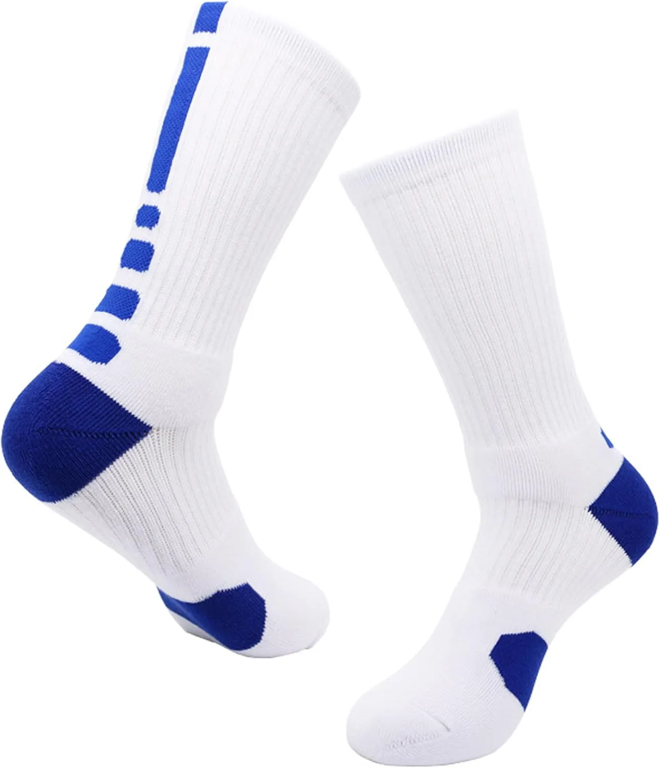 4Pairs Elite Basketball Socks Cushion Athletic Crew Socks Thick Performance Sport Soccer Towel Socks 7-12