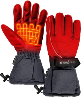 ActionHeat AA Battery Heated Snow Gloves – Men Rechargeable Electric Gloves w/Weather Resistant Soft Shell, Cozy Fleece