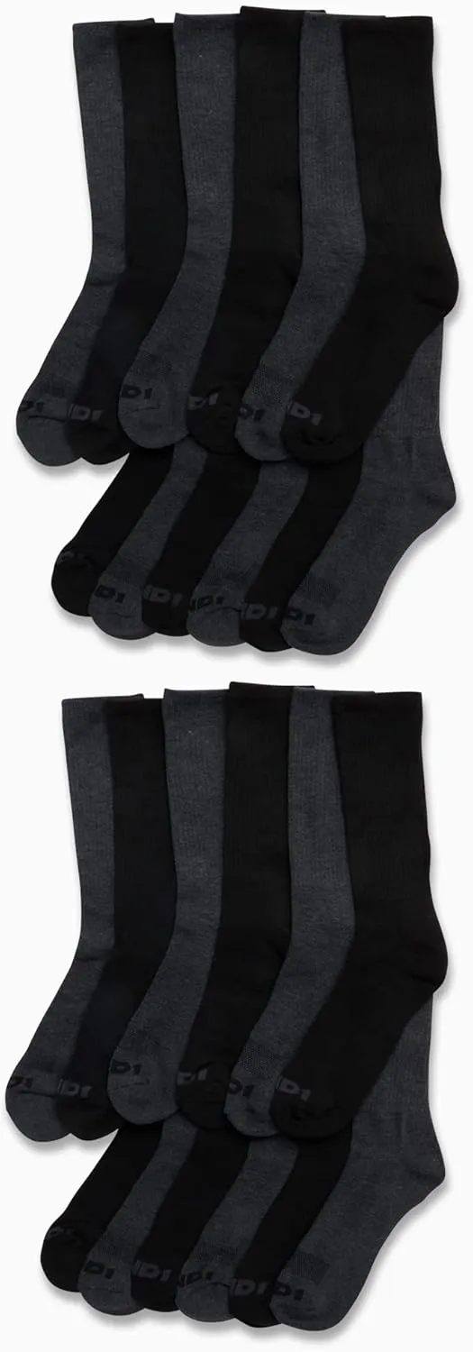 AND1 Men's Socks - Athletic Cushion Crew Socks (24 Pack)