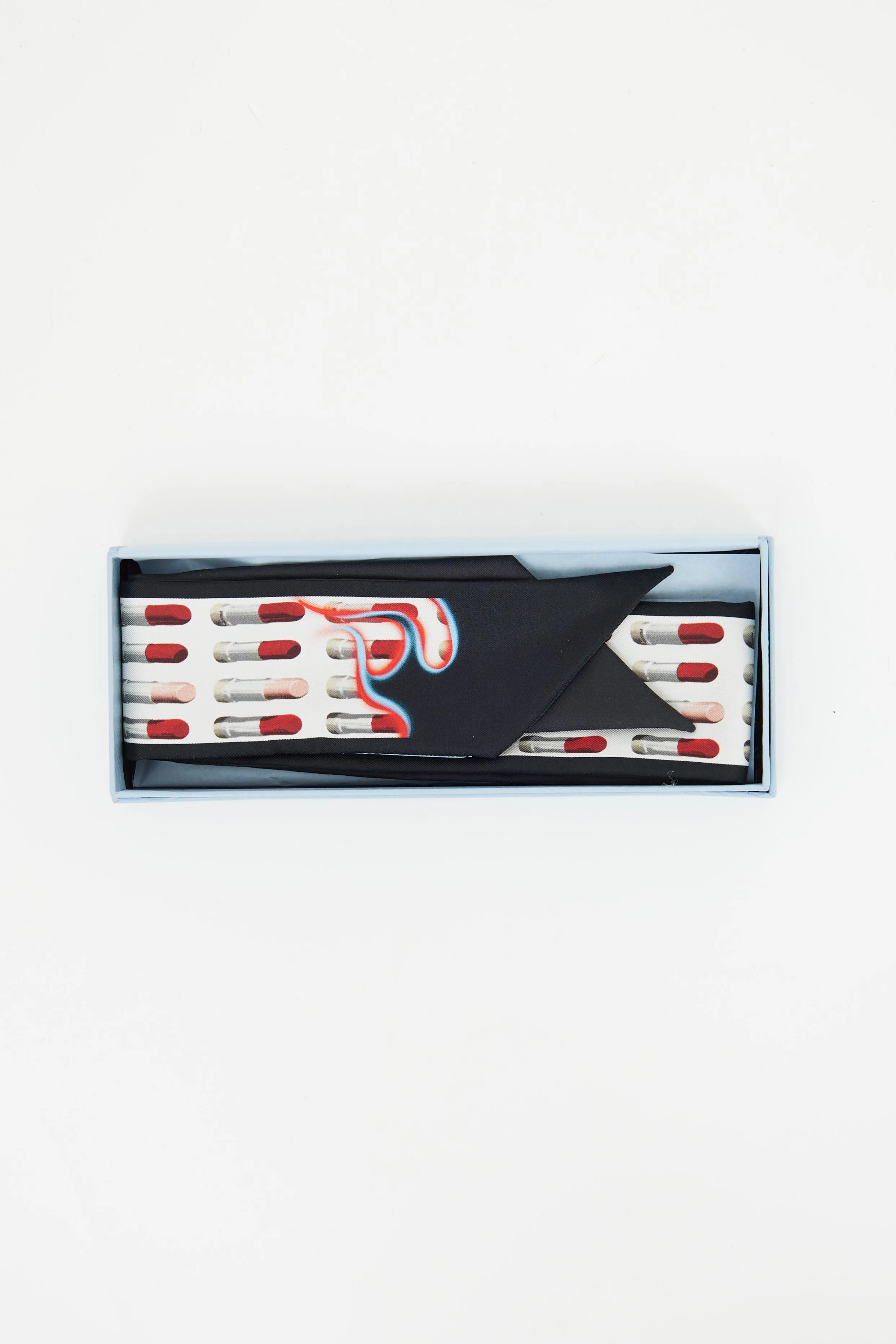 Black & Multi Matchstick Lipstick Scarf