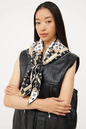 Black & White Monogram Confidential Scarf