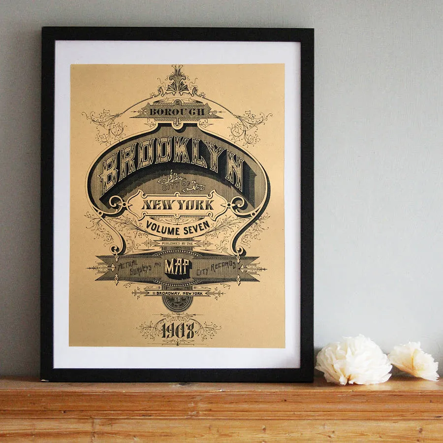 Brooklyn Art Print, Typography Poster