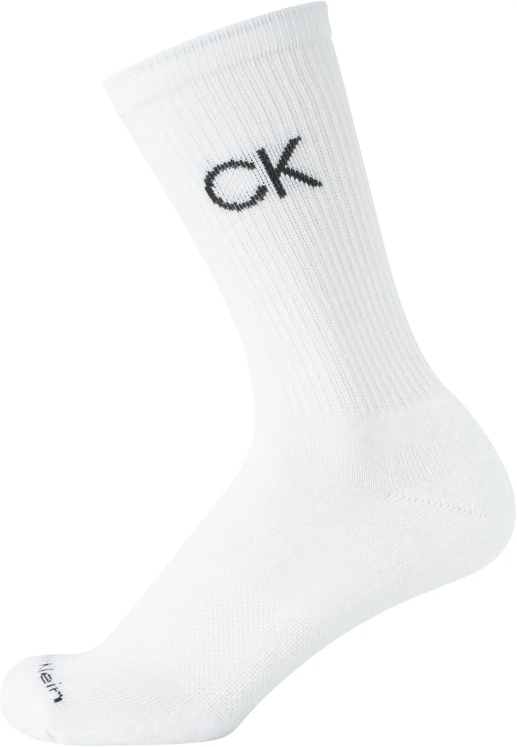 Calvin Klein Boys' Crew Socks - 6 Pack Stretch Performance Cushioned Comfort Mid Calf Athletic Socks with Arch Support