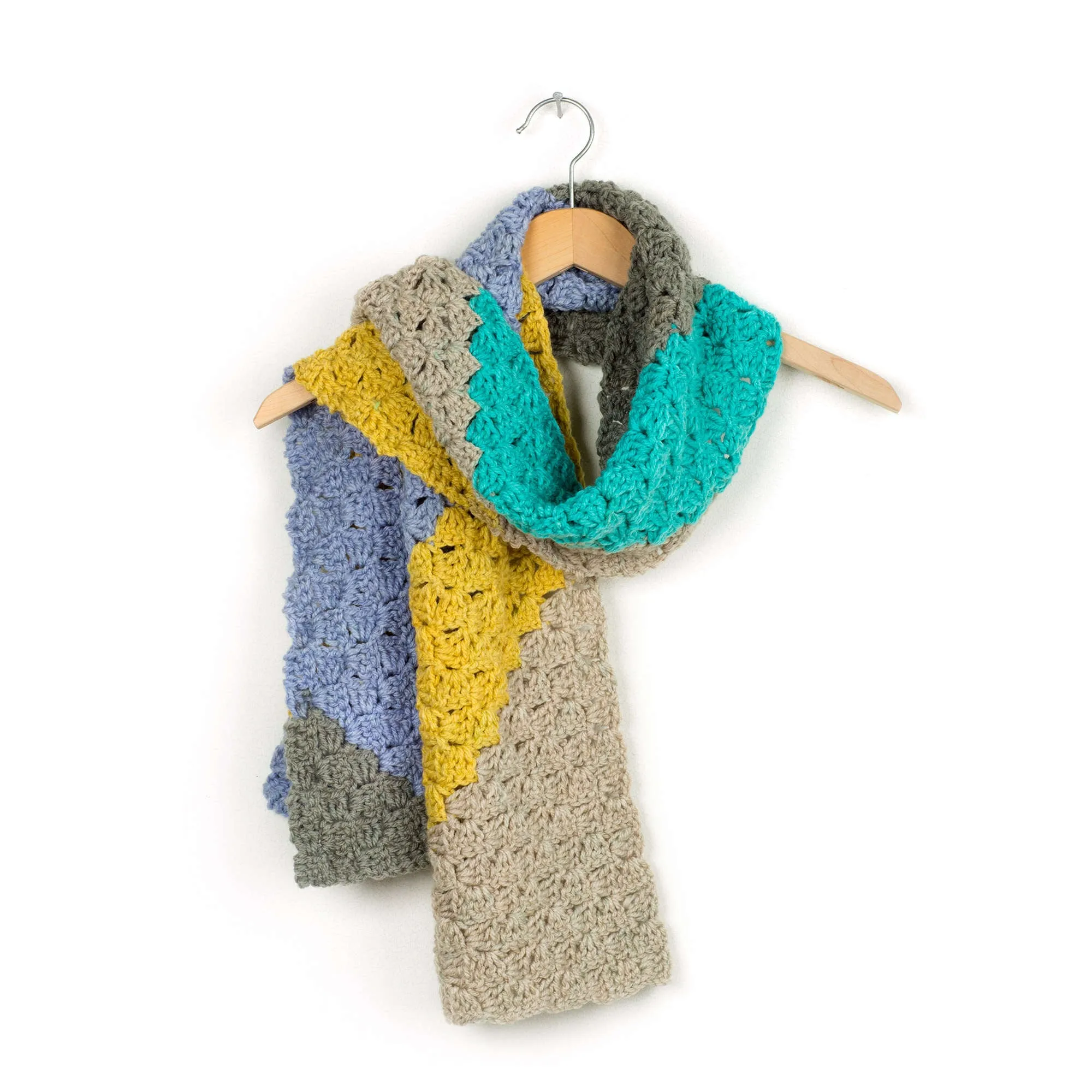 Caron On The Bias Crochet Scarf