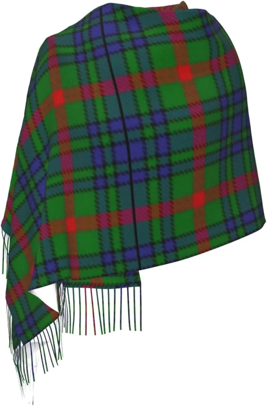Clan Stewart Hunting Tartan Imitation Cashmere Tassel Scarf Winter Scarf Autumn Softest Classic Warm