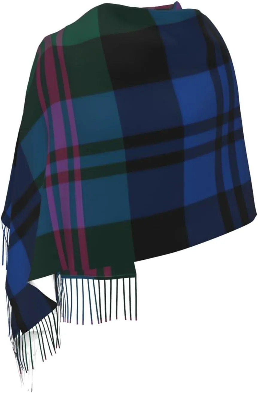 Clan Stewart Hunting Tartan Imitation Cashmere Tassel Scarf Winter Scarf Autumn Softest Classic Warm