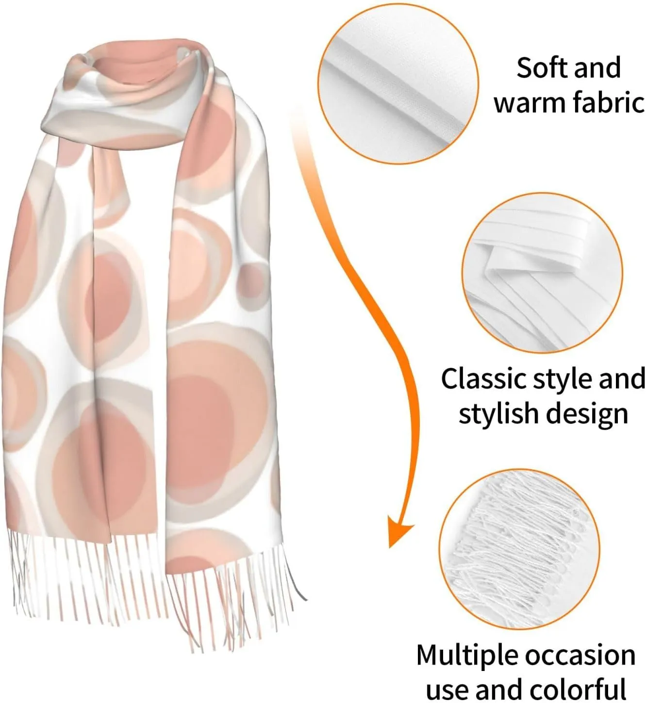 Classic Scottish Tartan Plaid Imitation Cashmere Tassel Scarf Winter Scarf Autumn Softest Classic Warm