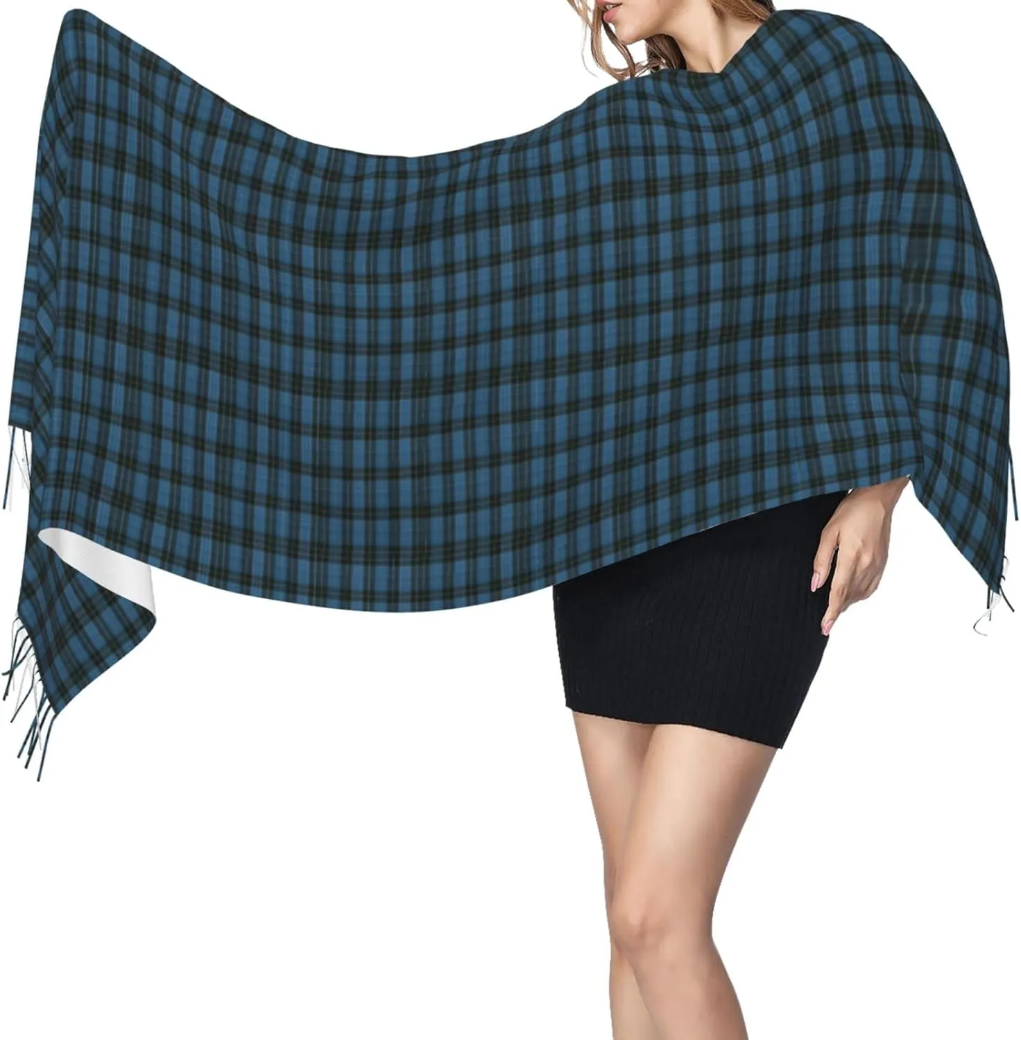 Classic Scottish Tartan Plaid Imitation Cashmere Tassel Scarf Winter Scarf Autumn Softest Classic Warm