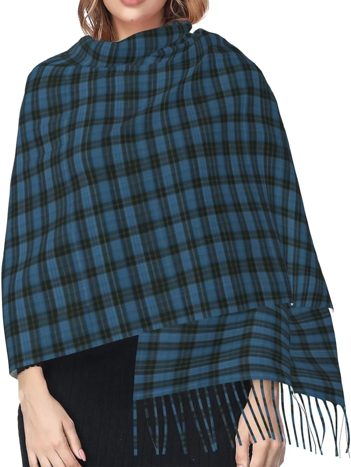 Classic Scottish Tartan Plaid Imitation Cashmere Tassel Scarf Winter Scarf Autumn Softest Classic Warm