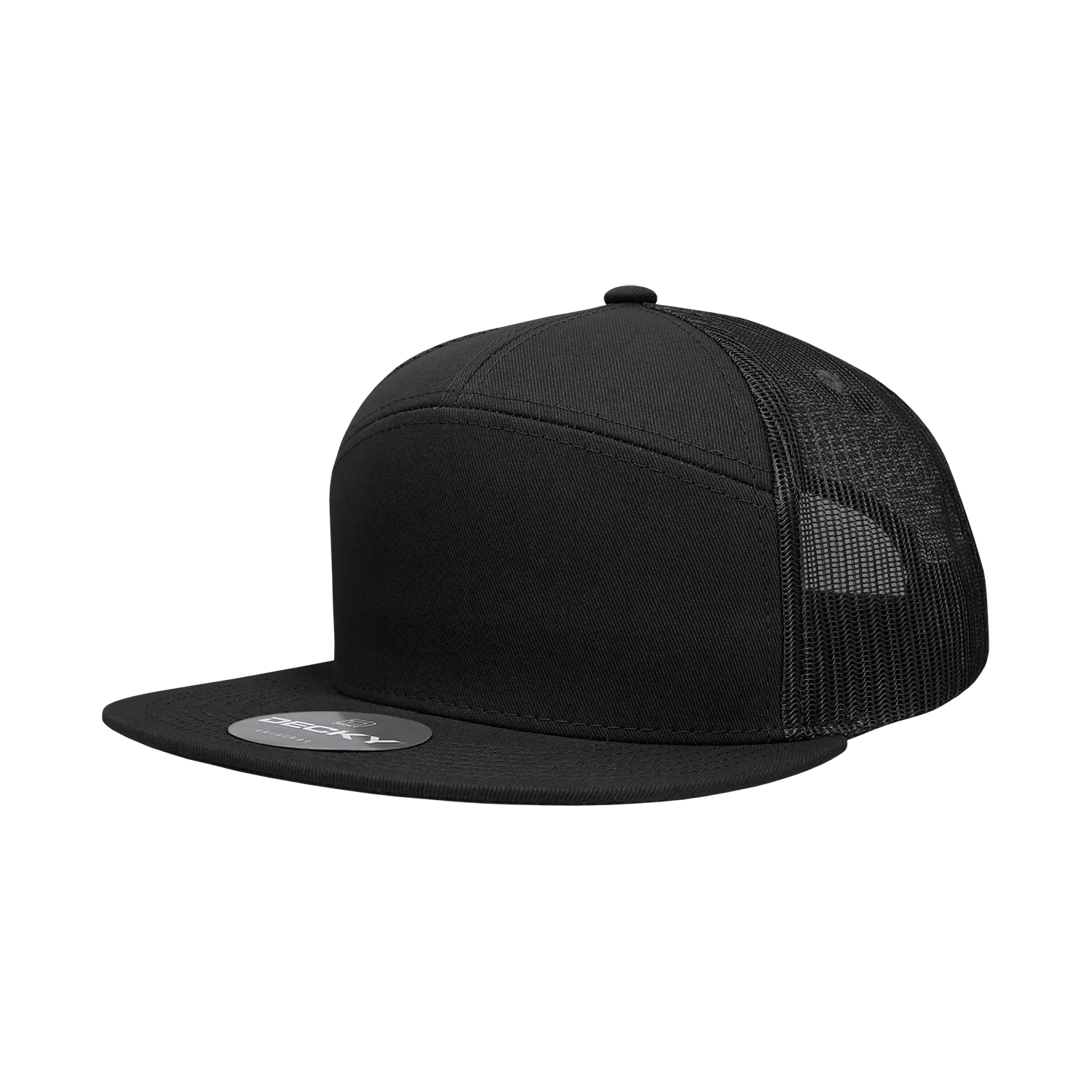 Decky 1133 7 Panel High Profile Structured Cotton Blend Trucker Hat