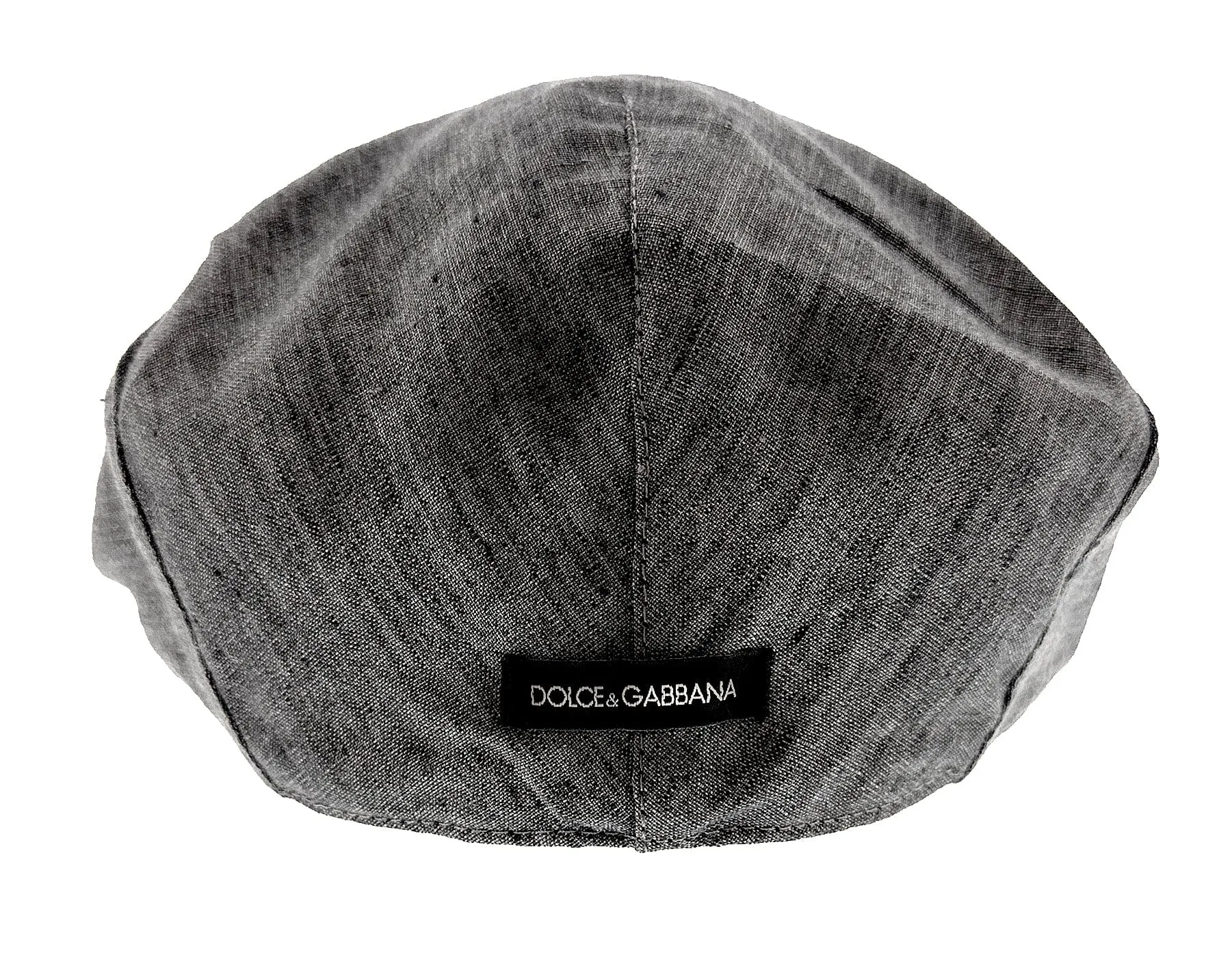 Dolce & Gabbana Dark Grey Light Linen Flat Cap-58