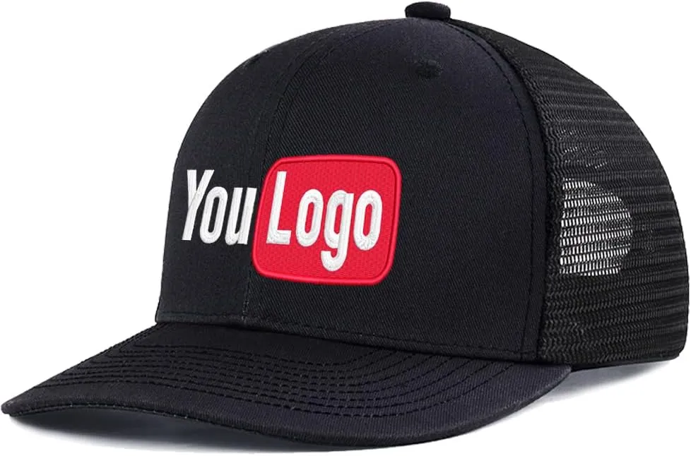 Embroidery Custom Logo Trucker Hats for Men Adjustable Snapback Mesh Cap Outdoors Baseball Cap