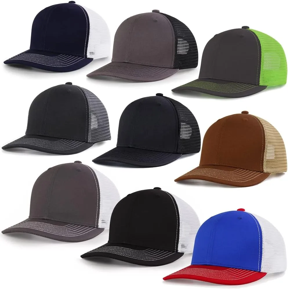 Embroidery Custom Logo Trucker Hats for Men Adjustable Snapback Mesh Cap Outdoors Baseball Cap