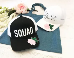 Floral Bride & Squad Hats
