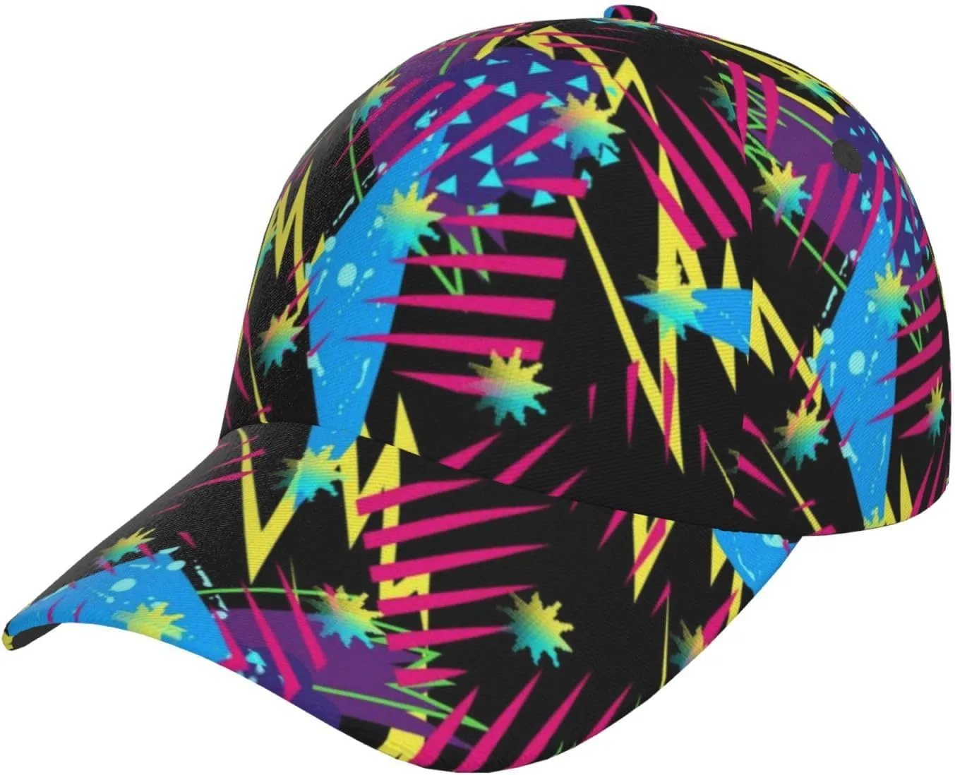 Funny Graffiti Hats Colorful Graffiti Baseball Cap Adjustable Snapback Trucker Hat for Women Men