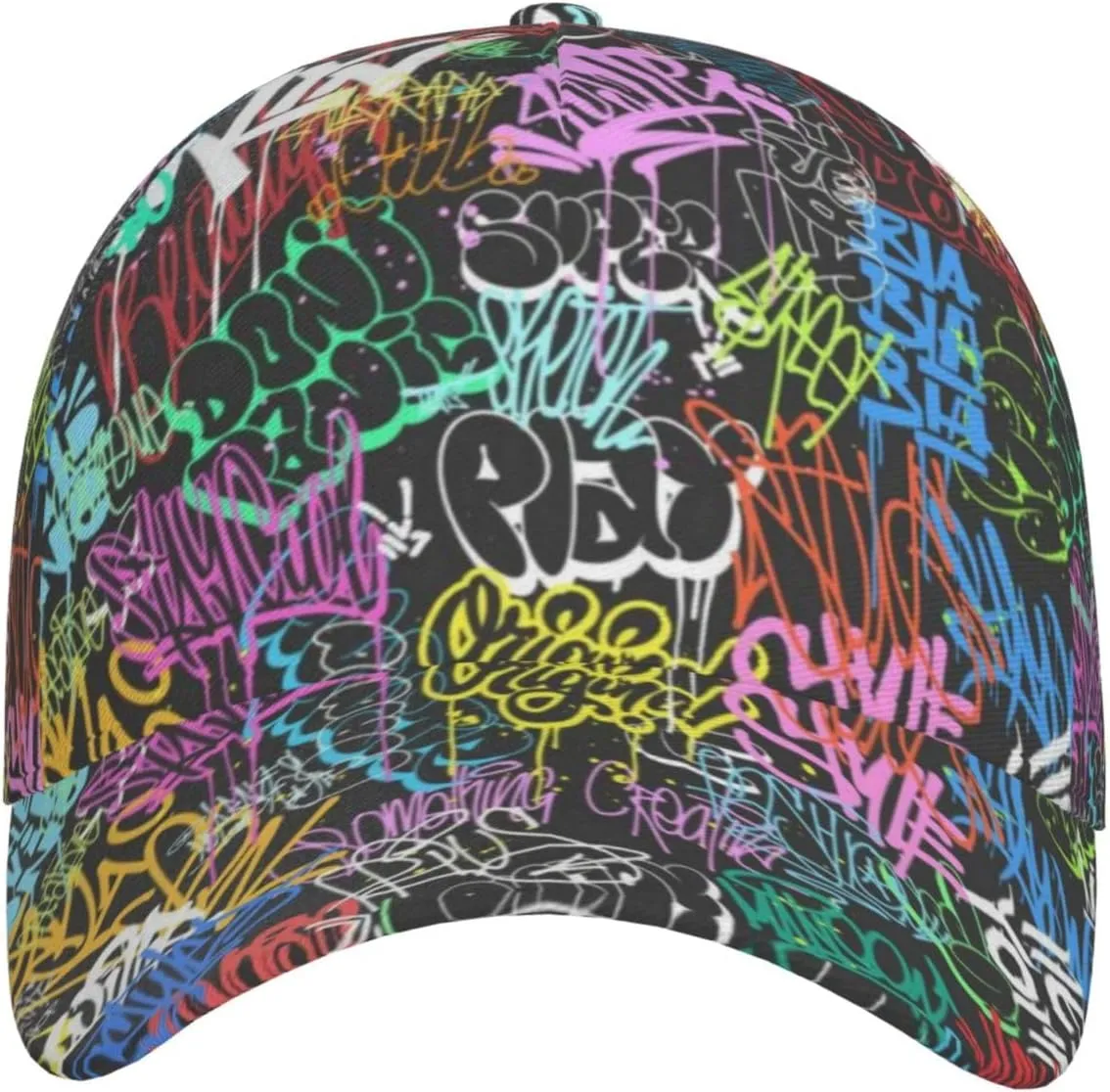 Funny Graffiti Hats Colorful Graffiti Baseball Cap Adjustable Snapback Trucker Hat for Women Men