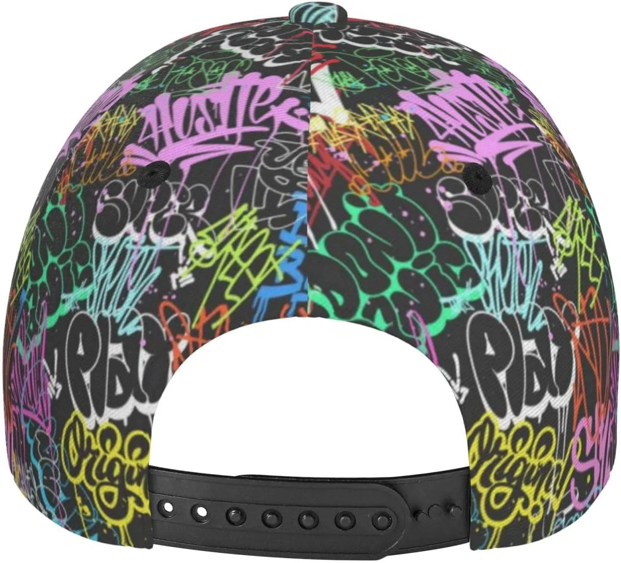 Funny Graffiti Hats Colorful Graffiti Baseball Cap Adjustable Snapback Trucker Hat for Women Men