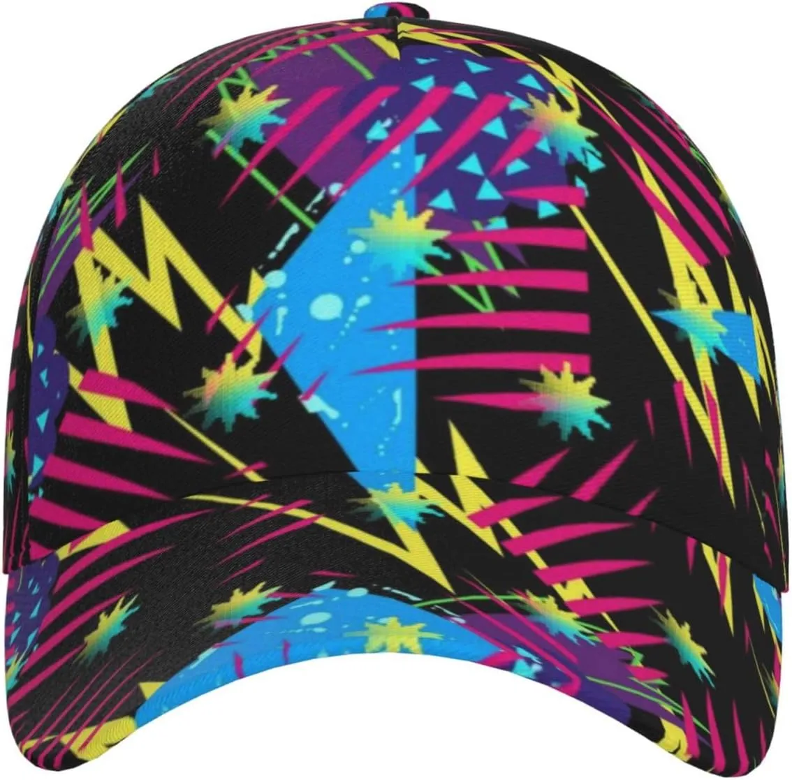Funny Graffiti Hats Colorful Graffiti Baseball Cap Adjustable Snapback Trucker Hat for Women Men