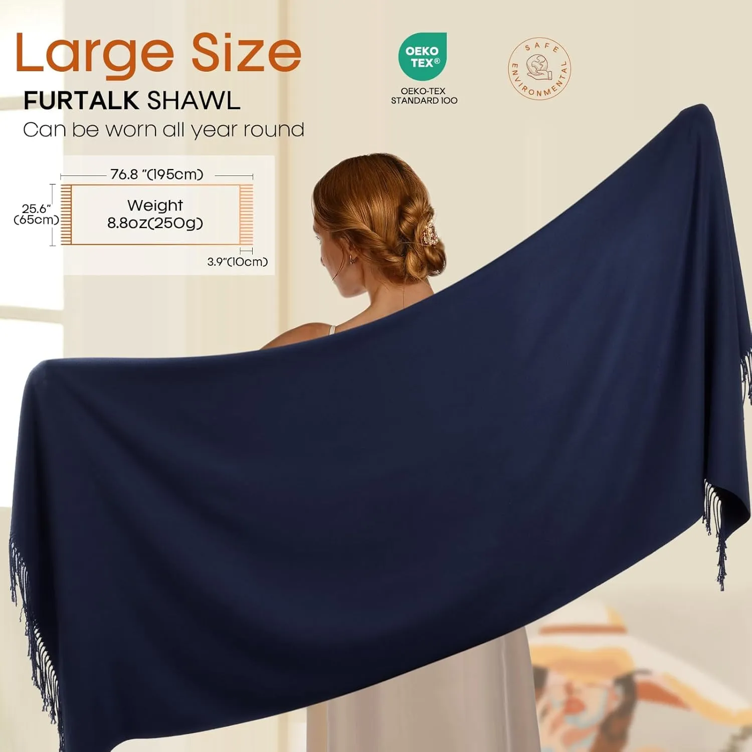 FURTALK Pashmina Shawls and Wraps for Evening Dress Women's Scarf Wedding Bride Bridesmaid Gifts Winter Scarves