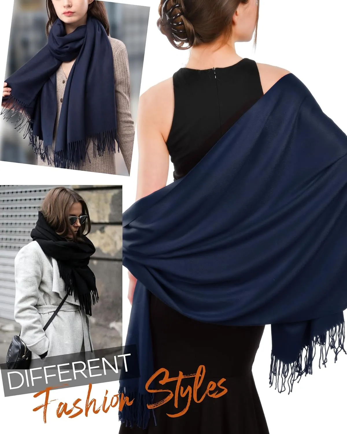 FURTALK Pashmina Shawls and Wraps for Evening Dress Women's Scarf Wedding Bride Bridesmaid Gifts Winter Scarves