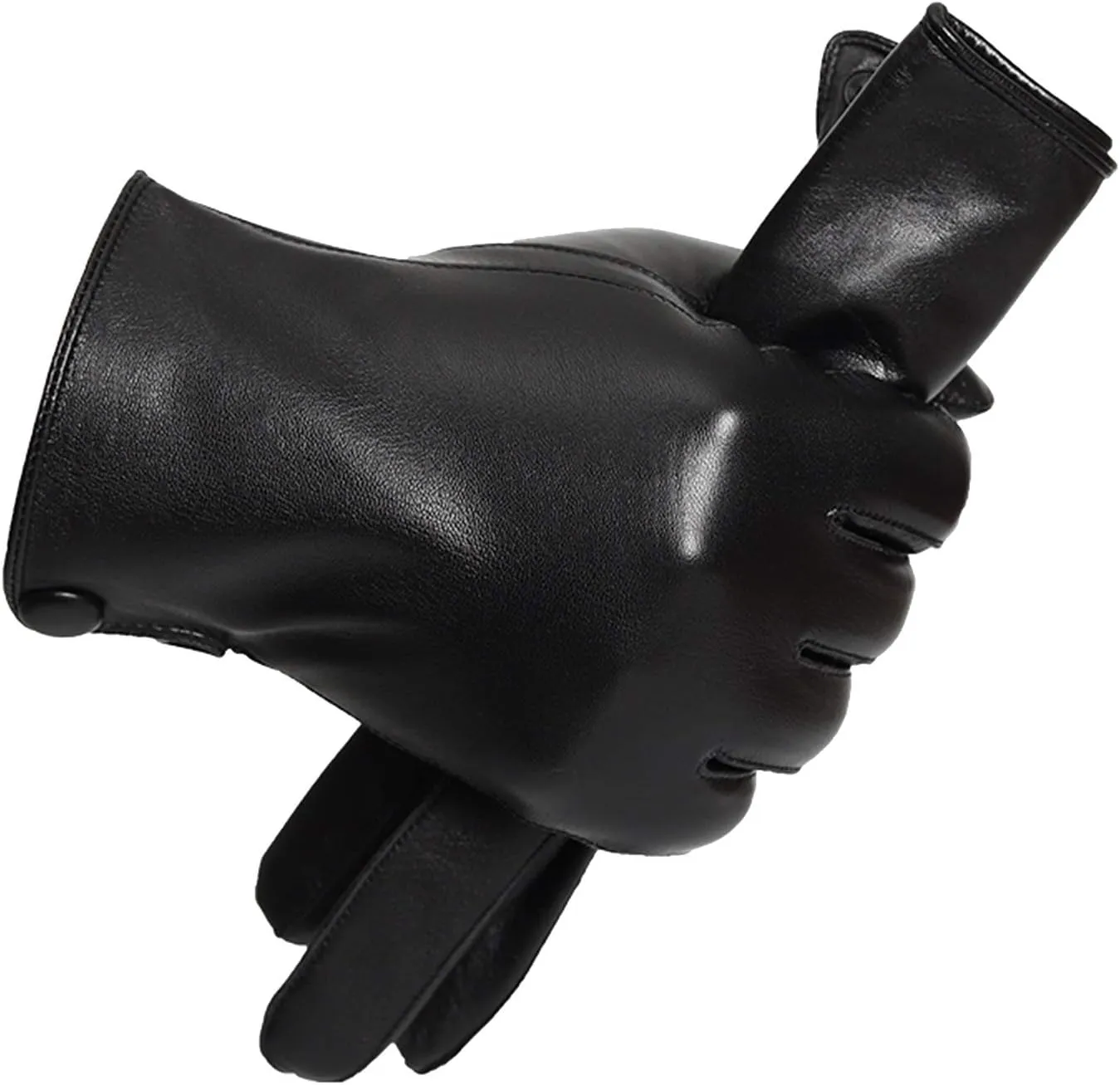 Gloves Men's Touch Screen Gloves, Winter Warm and Windproof Soft, Non-Slip Driving Leisure Outdoor Gloves (Size : M)