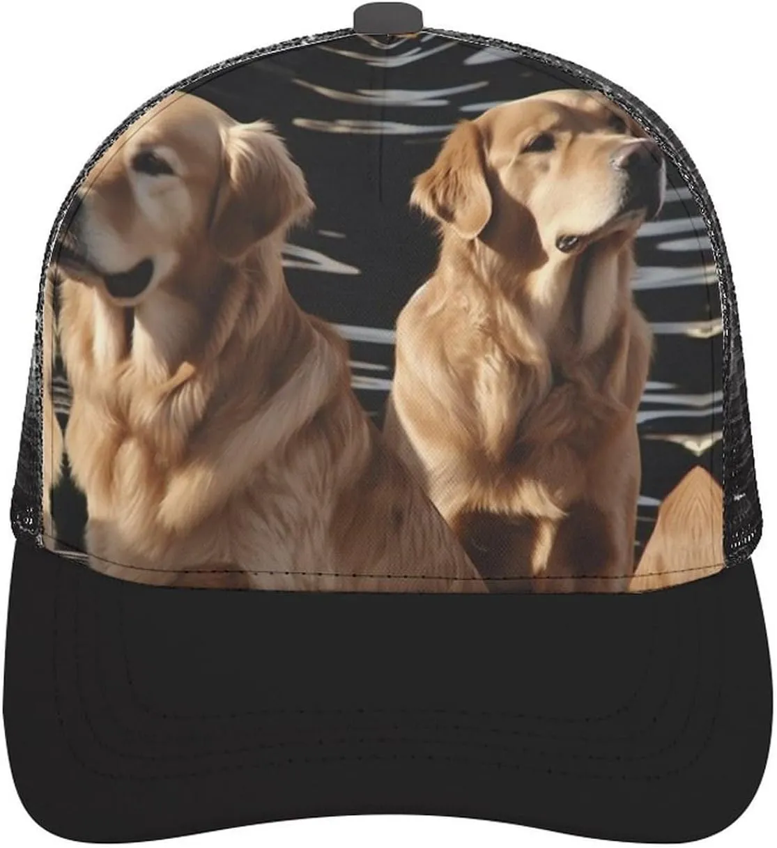 Golden Retrievers Adult Baseball Cap Hollow Baseball Hat Sun Visor Hat Adjustable Golf Hat for Men Women