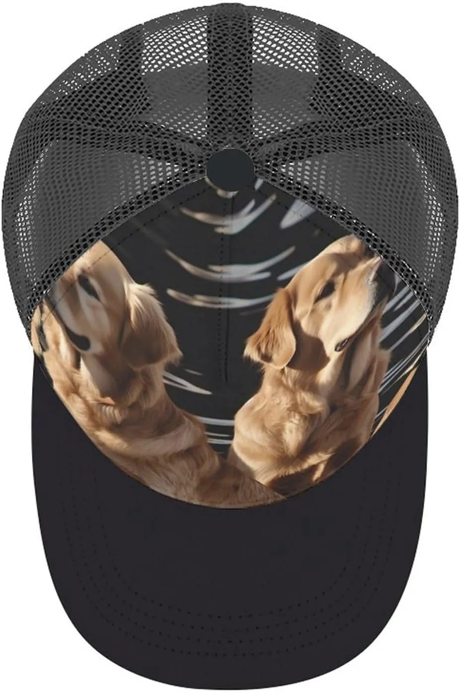 Golden Retrievers Adult Baseball Cap Hollow Baseball Hat Sun Visor Hat Adjustable Golf Hat for Men Women