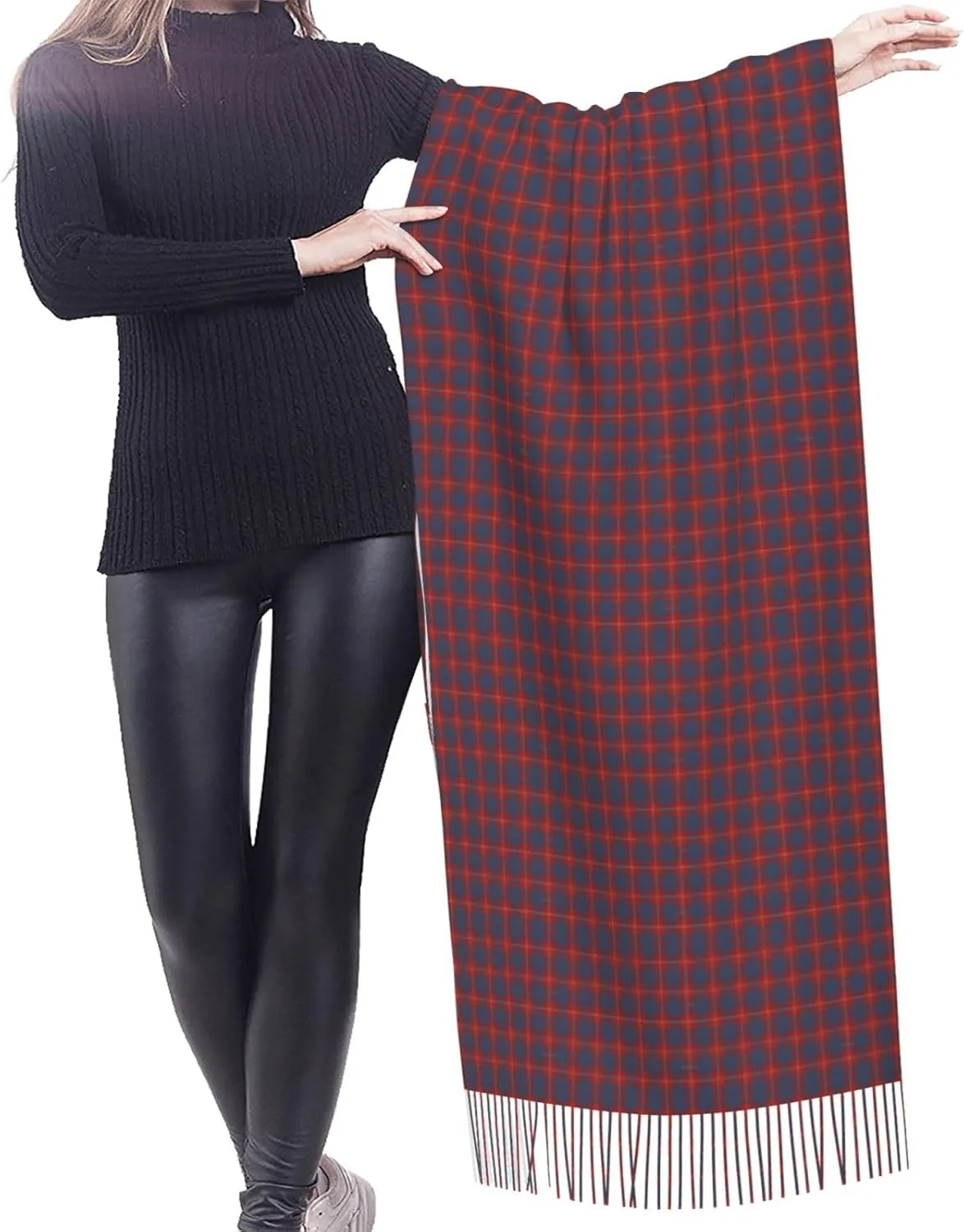 Holyrood Original Scottish Tartan Imitation Cashmere Tassel Scarf Winter Scarf Autumn Softest Classic Warm