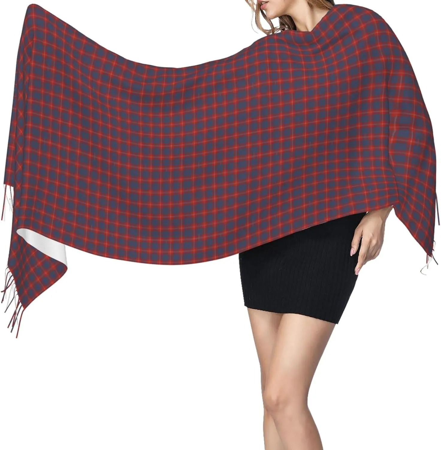 Holyrood Original Scottish Tartan Imitation Cashmere Tassel Scarf Winter Scarf Autumn Softest Classic Warm