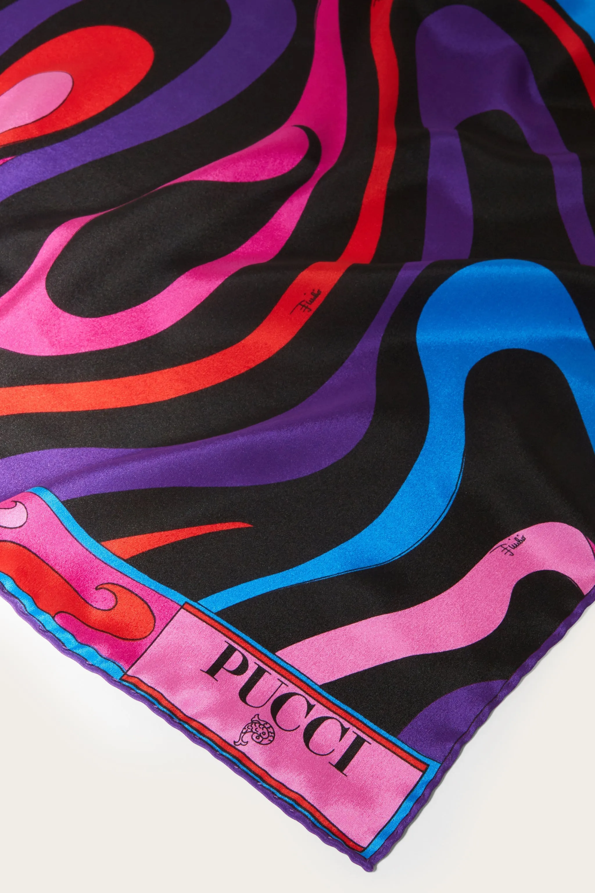 Marmo-Print Silk-Twill Stole