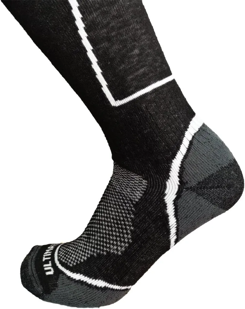 Merino Wool 70% Ski Socks for Women - Girls Ski Snowboard Socks with Support Cushioning Stretch Warmth - Midweight