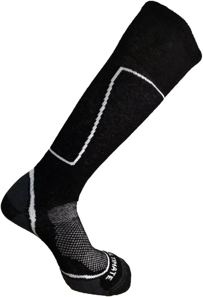 Merino Wool 70% Ski Socks for Women - Girls Ski Snowboard Socks with Support Cushioning Stretch Warmth - Midweight