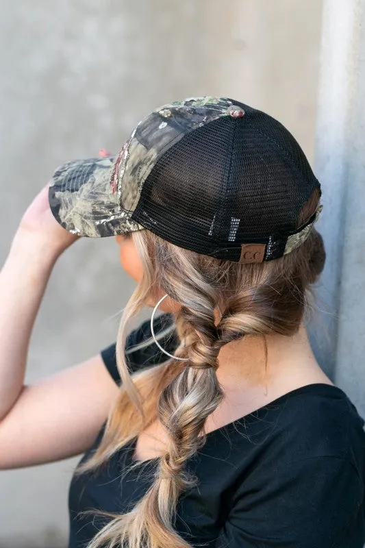 Mossy Oak Camo Mesh Back Stylish Fashion Hat Baseball Cap