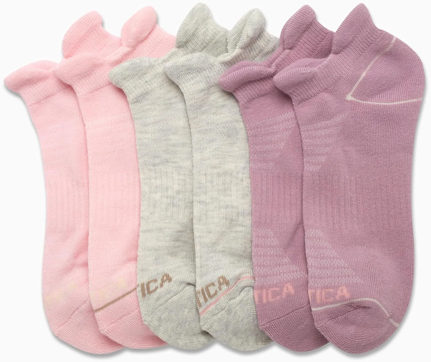 Nautica Women's Athletic Socks - 6 Pack Anti Blister Low Cut Tab Cushioned Ankle Socks - Arch Support Socks for Women (4-10)