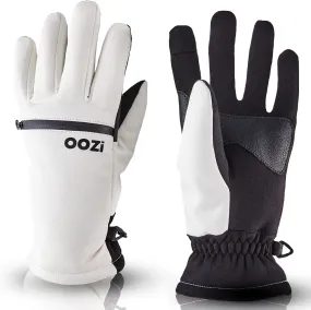 OOZi Winter Gloves Men Women Touchscreen Windproof Water Repellent Midweight Warm Gloves with Zipper Pocket for Cold Weather