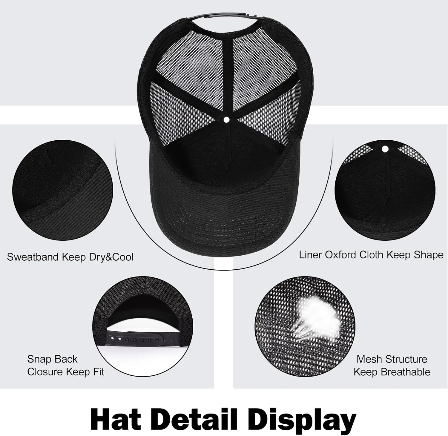 Oversize XXL American Flag Trucker Hat - Adjustable 23"-25.5" Baseball Cap - 3D Embossed Logo Mesh Snapback Hat