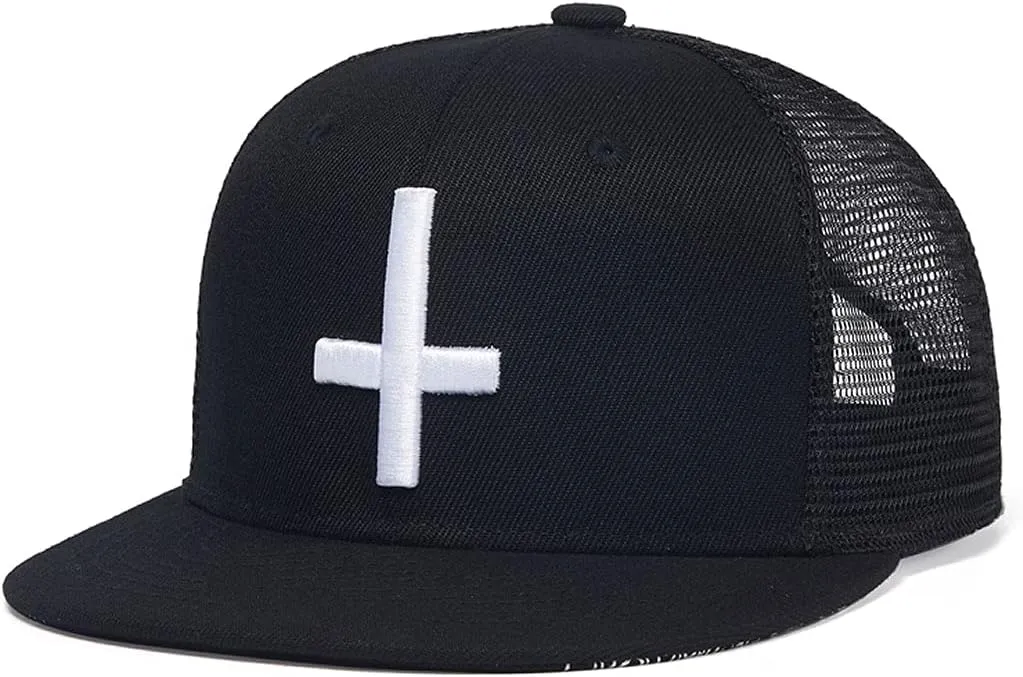 Quanhaigou Adjustable Snapback Hat for Men Women,Unisex Hip Hop Baseball Cap Flat Bill Brim Dad Hats