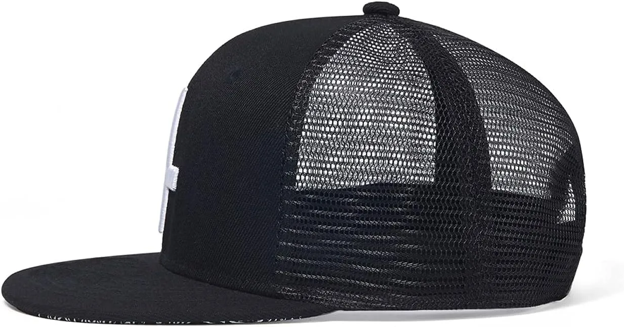 Quanhaigou Adjustable Snapback Hat for Men Women,Unisex Hip Hop Baseball Cap Flat Bill Brim Dad Hats