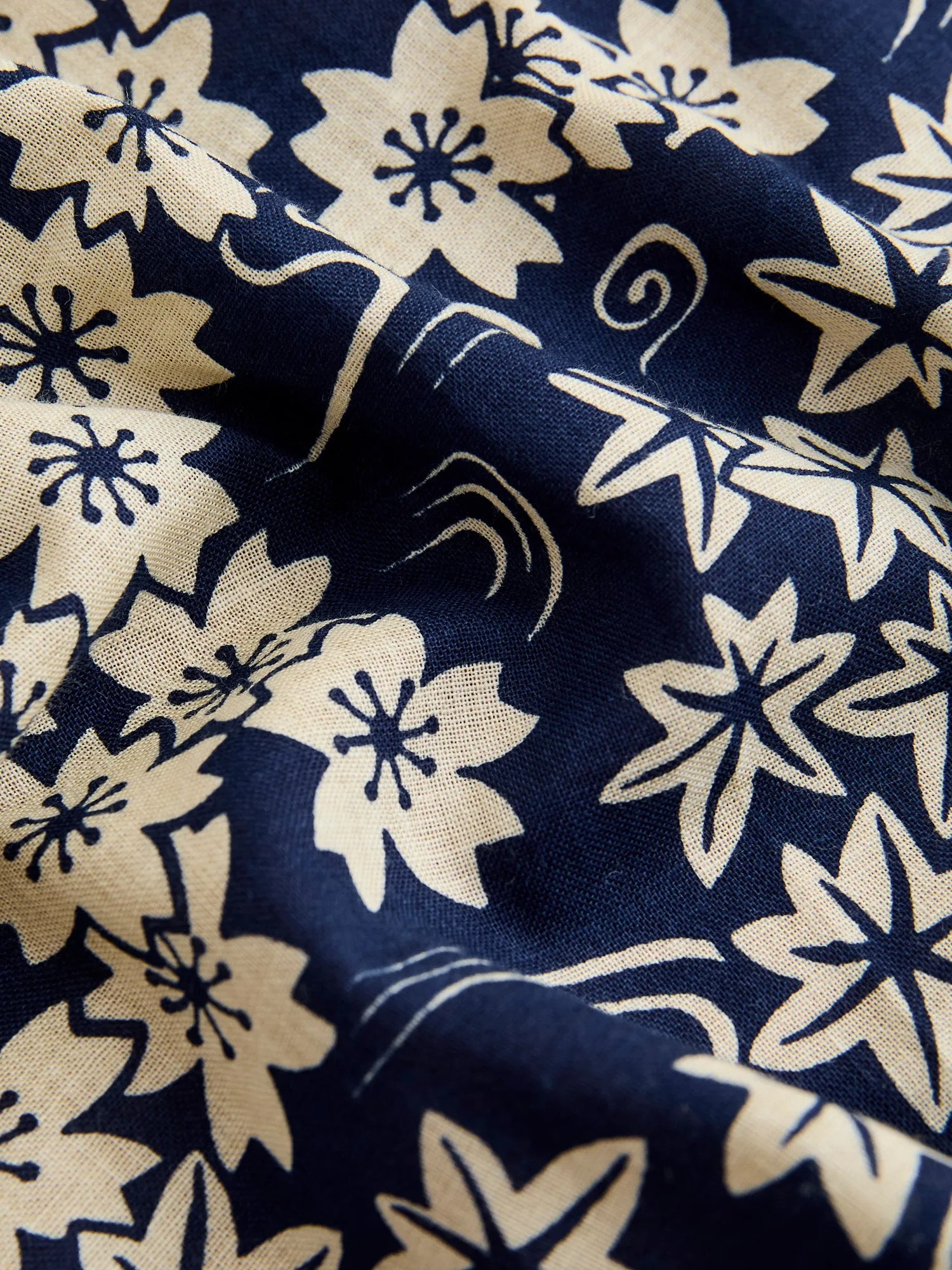 "Chiyogami-Sakura" Bandanna in Dark Navy