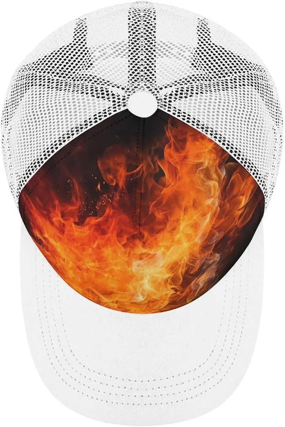 Roaring Flame Adult Baseball Cap Hollow Baseball Hat Sun Visor Hat Adjustable Golf Hat for Men Women
