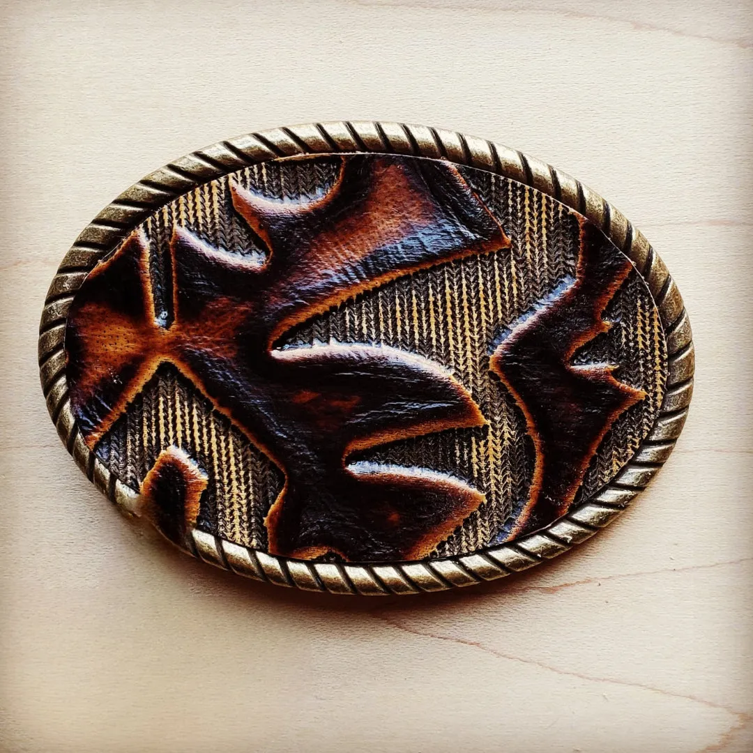 Rope Edge Genuine Leather Belt Buckle (21 STYLE OPTIONS)
