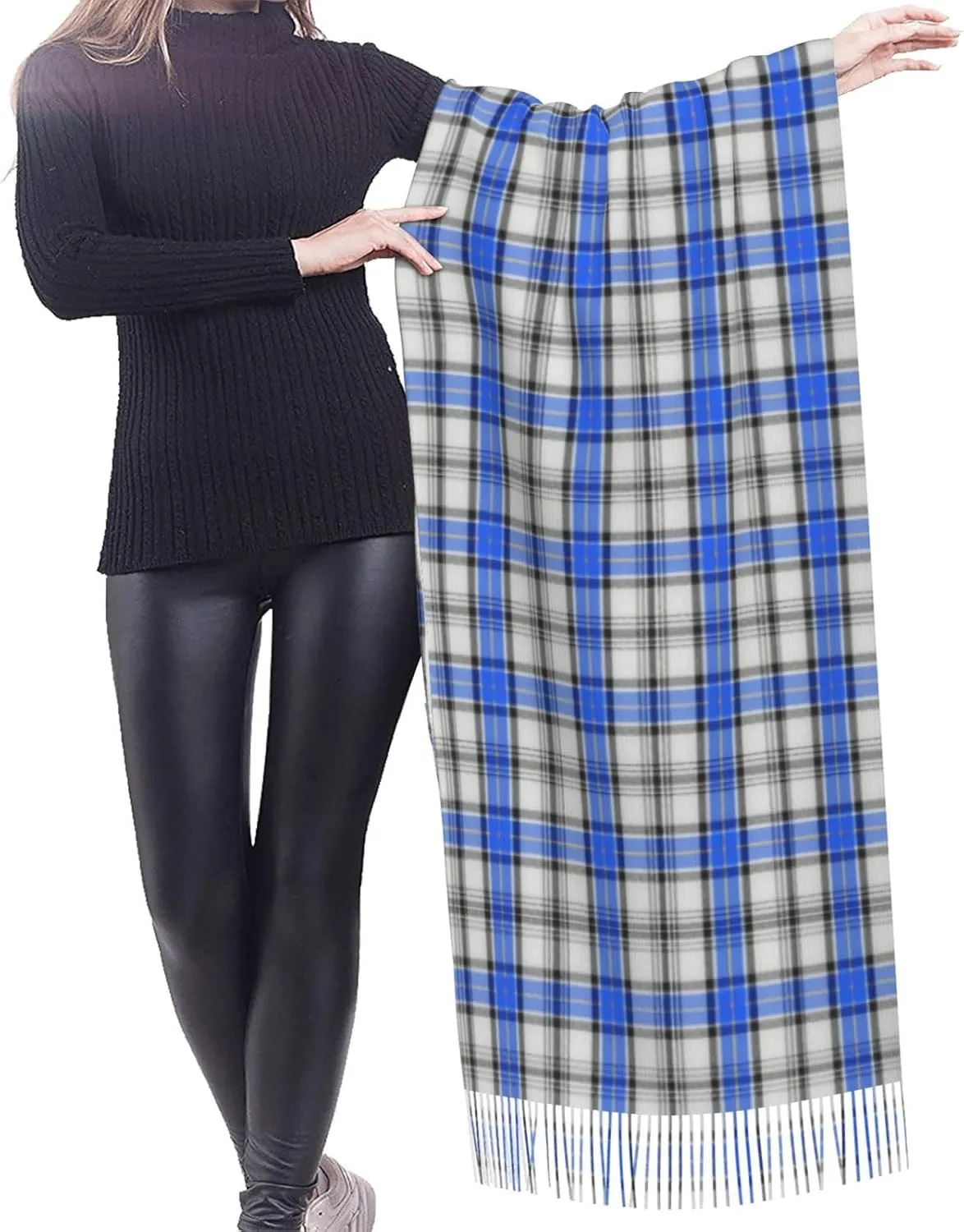 Scottish Clan Home Hume Tartan Plaid Imitation Cashmere Tassel Scarf Winter Scarf Autumn Softest Classic Warm