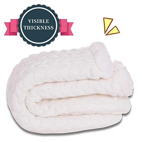 SDBING Women's Winter Super Soft Warm Cozy Fuzzy Fleece-Lined with Grippers Slipper Socks (White)