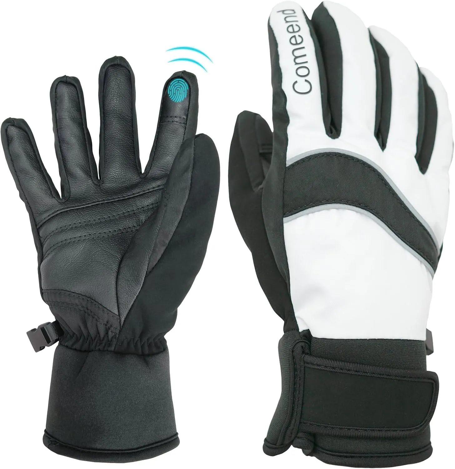 Ski Gloves Waterproof Touchscreen Snowboard Gloves, Warm Winter Snow Gloves for Cold Weather, Fits Both Men & Women