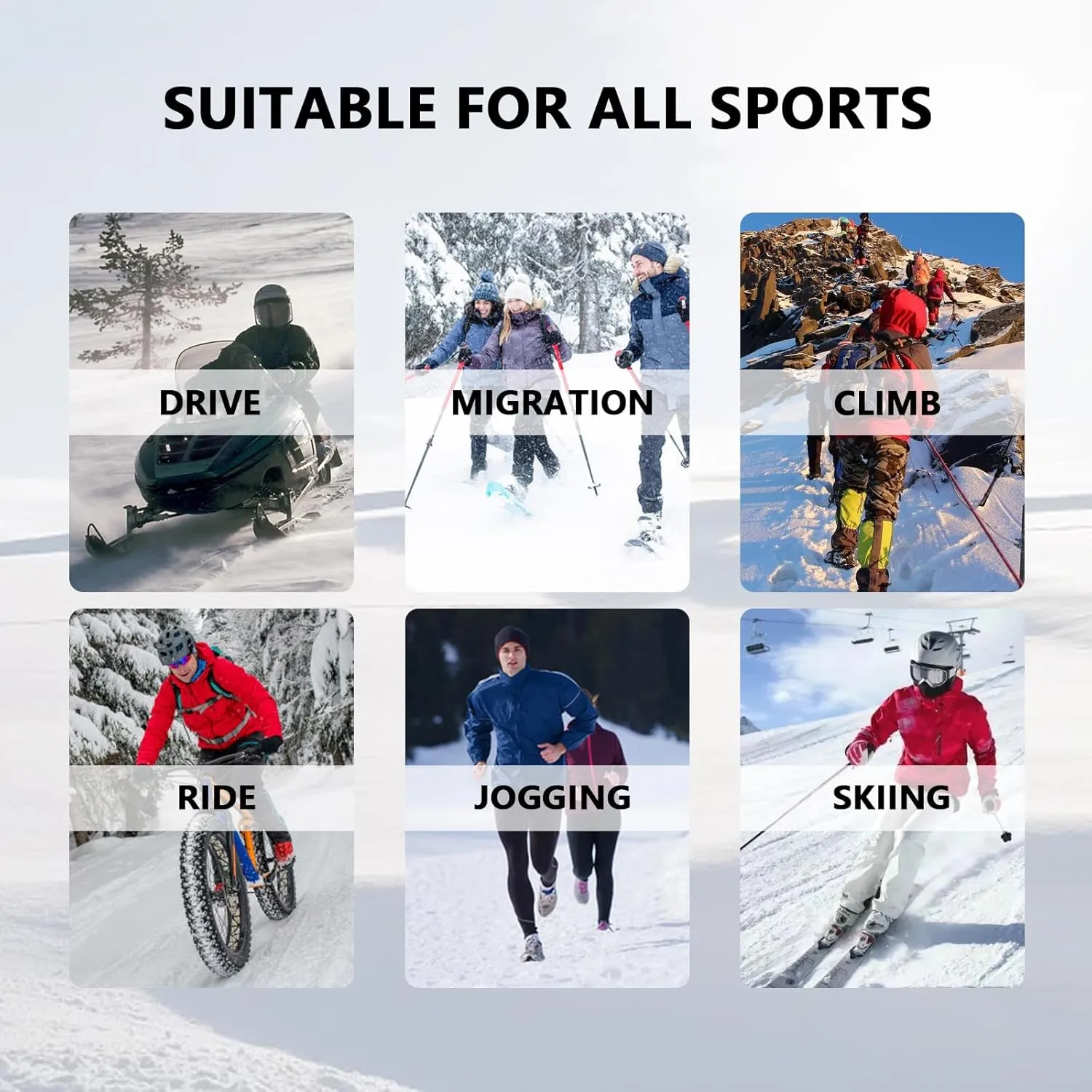 Ski Gloves Waterproof Touchscreen Snowboard Gloves, Warm Winter Snow Gloves for Cold Weather, Fits Both Men & Women