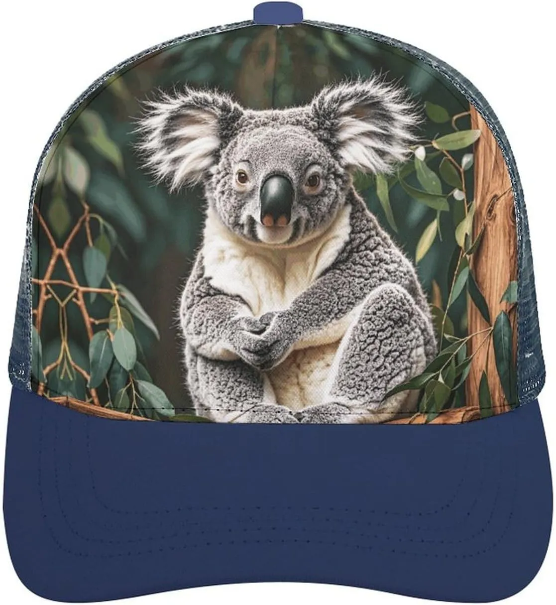 The Lovely Koala Adult Baseball Cap Hollow Baseball Hat Sun Visor Hat Adjustable Golf Hat for Men Women