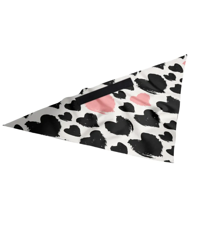 Tie Ur Knot Graphic Hearts Pink Triangle with Full Non Slip Grip