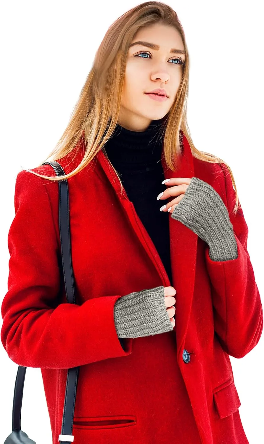 TINKUY PERU Alpaca Wool Fingerless Gloves  Unisex, Hand-Knitted, Warm, Soft, Hypoallergenic  One Size for Winter & Work